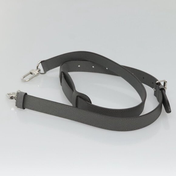 LOUIS VUITTON Taiga Adjustable Shoulder Strap 39.4""-48.8"" Gray LV Auth ki5707 - Picture 2 of 12